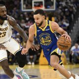 Stephen Curry déborde LeBron James: une image presque trompeurse... KEYSTONE/AP/Eakin Howard